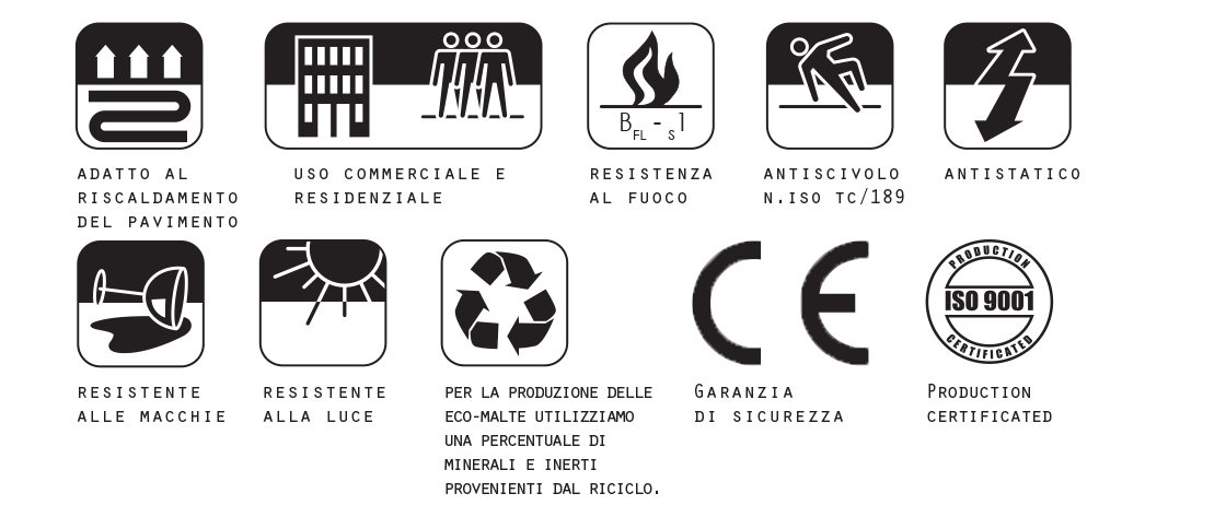 Simboli certificato autenticità materie prime | Ecoover® 